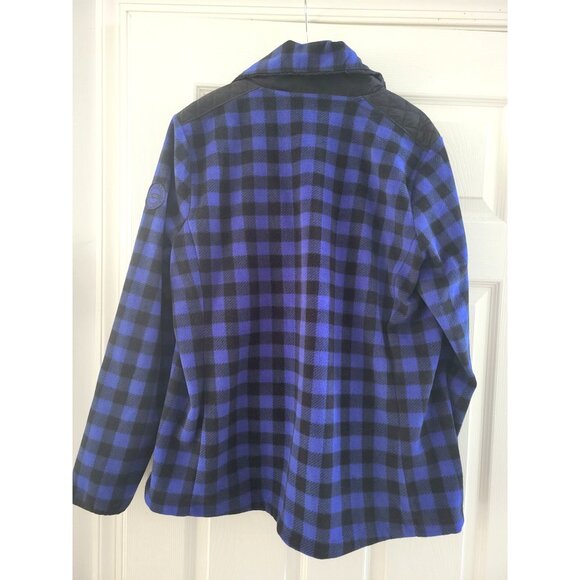 Lauren Ralph Lauren Women Blue Black Check Jacket size XL LRL Chore Outdoor Barn - Picture 7 of 7
